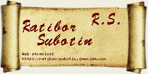 Ratibor Subotin vizit kartica